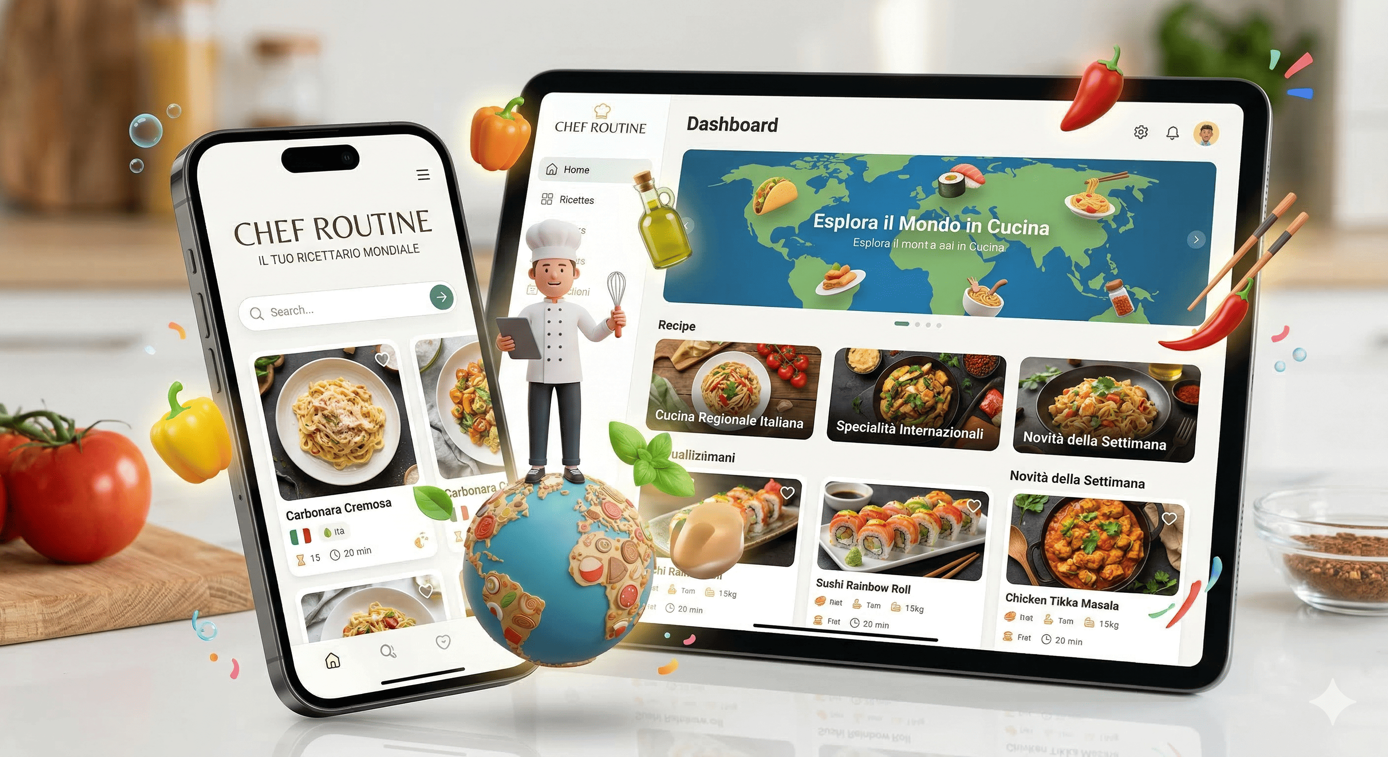 WebApp Chef Routine – Il Tuo Ricettario Mondiale
