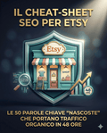 Il Cheat-Sheet SEO per Etsy: Le 50 Parole Chiave 'Nascoste' che portano traffico organico in 48 ore